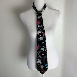 Vintage 1993 Nicole Miller 100% Silk Tech Novelty Tie
